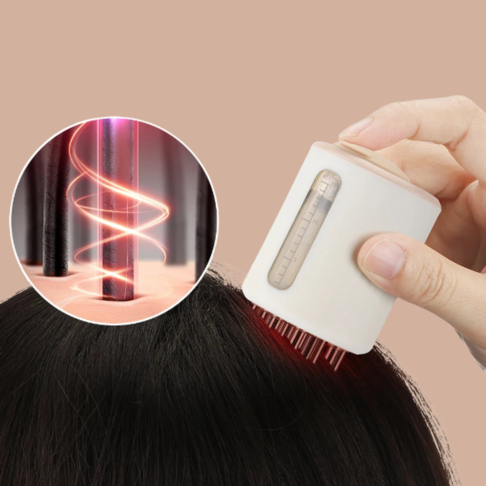 Appareil LED lumière rouge pour stimuler la croissance des cheveux et revitaliser les follicules.