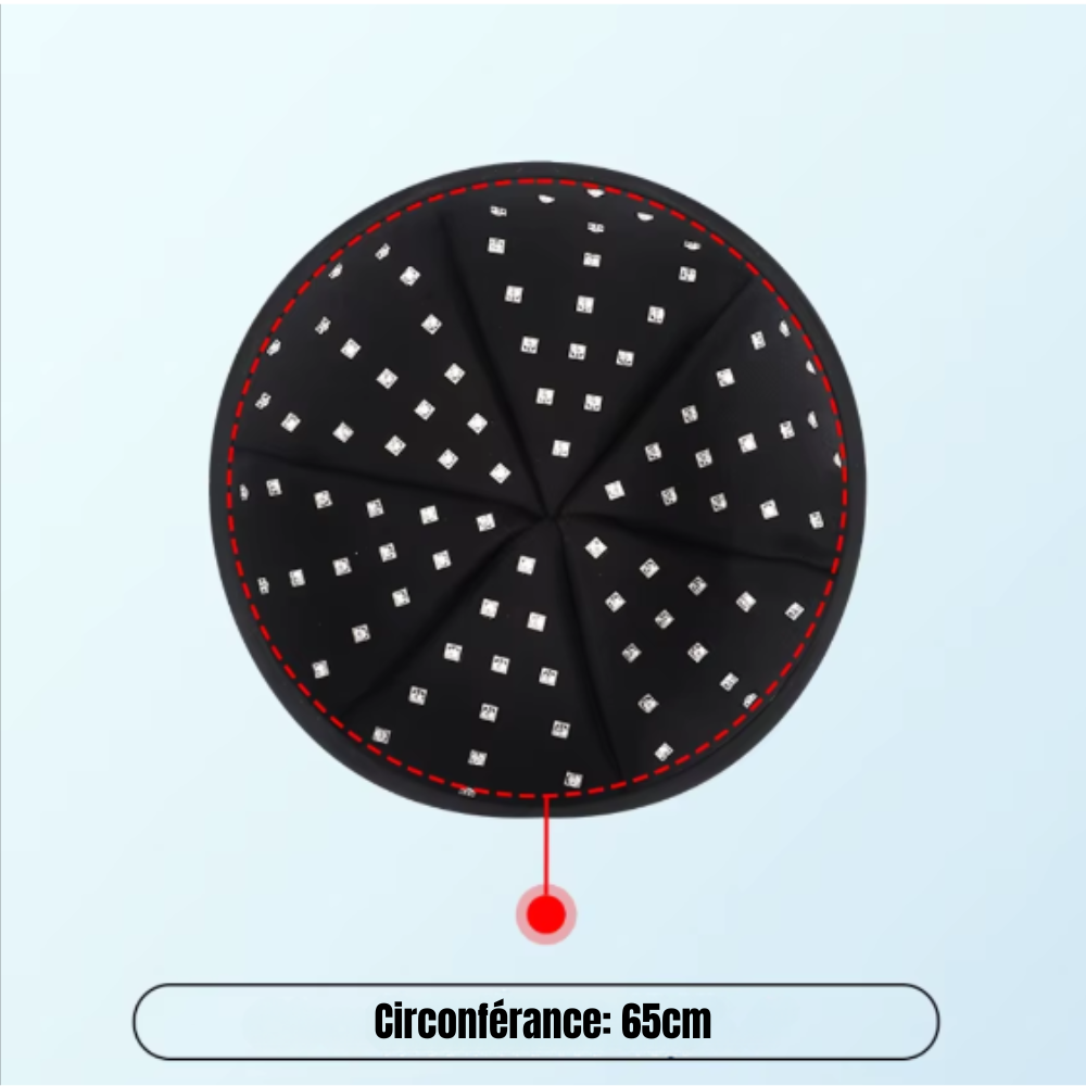 taille du casque led- 65cm en circonference