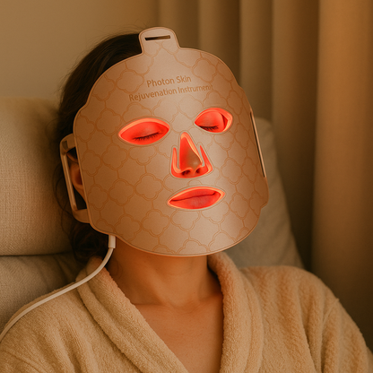 masque led visage femme